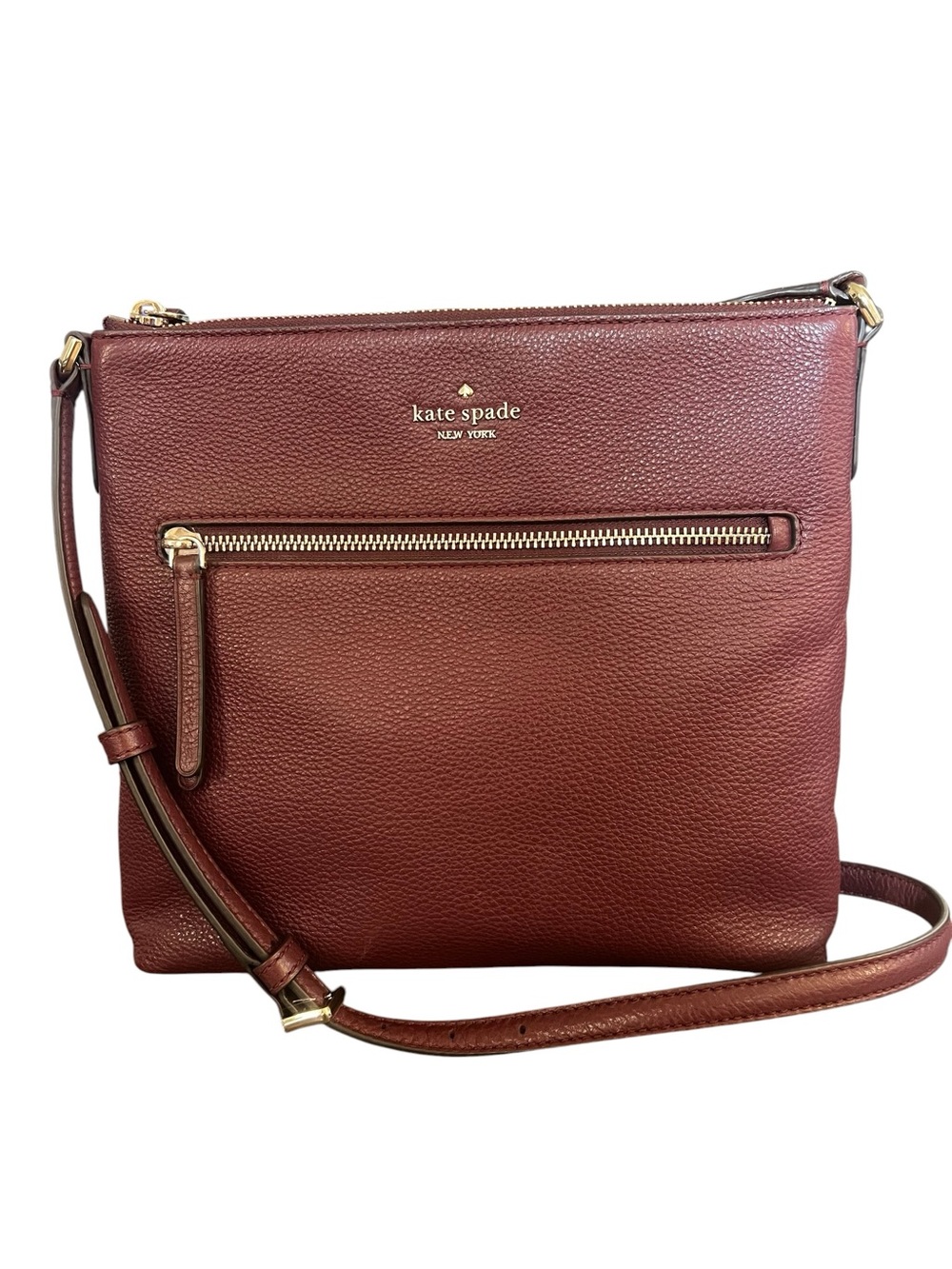 kate spade New York Burgundy Leather Crossbody Bag
